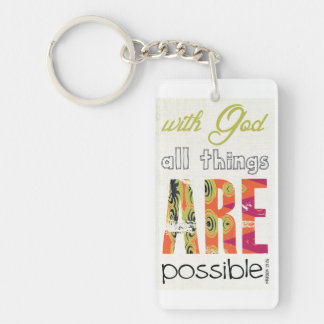 Porte-clés Avec Dieu toutes les choses sont possibles