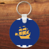 Porte-clés avec drapeau de la ville de Québec, Can (Verso)