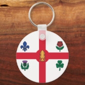 Porte-clés avec drapeau de Montréal, Canada (Recto)
