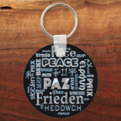 Porte-clés avec la conception multi de paix de (Recto)