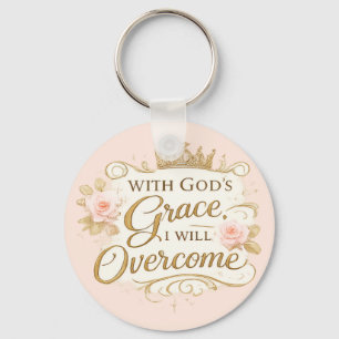 Porte-clés Avec la grâce de Dieu, je surmonterai la foi