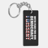 Porte-clés Avec La Peur De Notre Démocratie, Je Divise (Devant gauche)