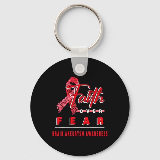 PORTE-CLÉS AVEC L'ANÉURYSME DU CERVEAU LA FOI DE CONSCIENCE T (Recto)