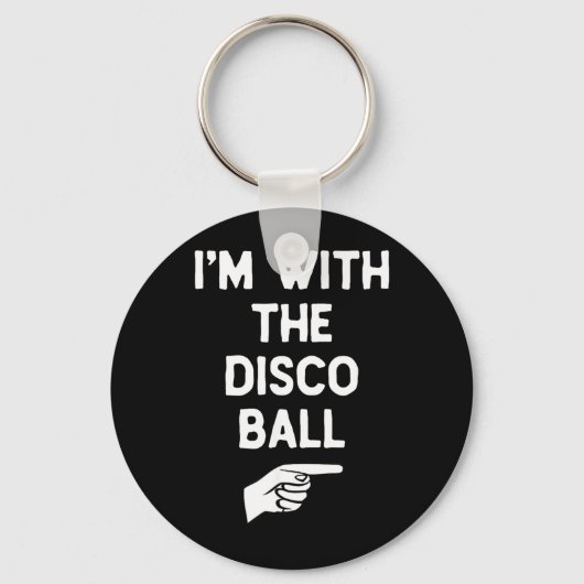 Porte-clés avec le bal disco drôle d'Halloween correspondant (Recto)