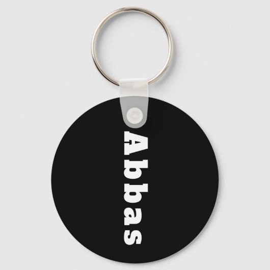 Porte-clés avec le nom Abbas (Recto)