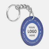 Porte-clés avec nom et logo de l'entreprise (Devant gauche)
