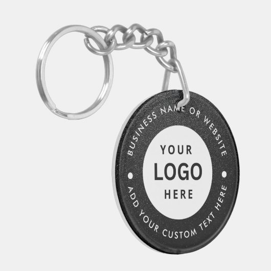 Porte-clés avec nom et logo de l'entreprise (Devant gauche)