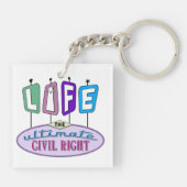 Porte-clés avec un design pro-vie. (Dos)