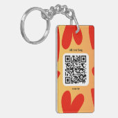 Porte-clés Avec une chanson personnelle par code QR (Devant gauche)