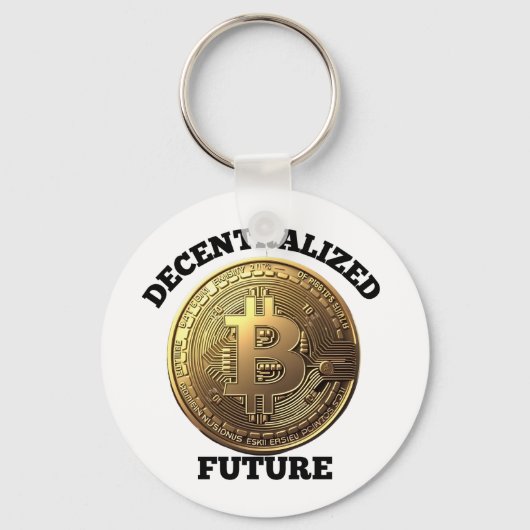 Porte-clés Avenir décentralisé Bitcoin  (Recto)