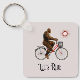 Porte-clés Aventure Cycliste Drôle de Bigfoot Rétro