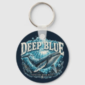 Porte-clés Aventure de Baleine BLEU PROFOND Océan (Recto)