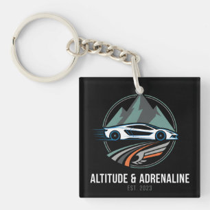 Porte-clés Aventure de conduite en montagne : Altitude et Adr