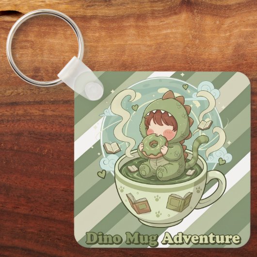 Porte-clés Aventure de la tasse Dino (Recto)
