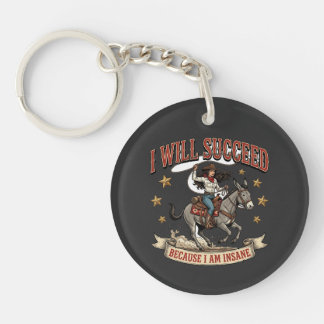 Porte-clés Aventure de rodéo western sans peur Cowgirl