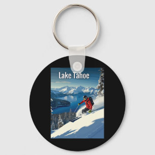 Porte-clés Aventure de ski hivernal au lac Tahoe