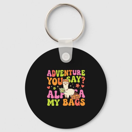 Porte-clés Aventure dites-vous lama mes sacs performance  (Recto)