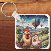 Porte-clés "Aventure du ballon au poulet fromageux" (Recto)