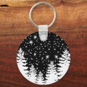 Porte-clés Aventure en plein air | pinède | nuit étoilée (Recto)