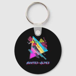 Porte-clés Aventure Skieuse En Hautes-Alpes Retro Ski