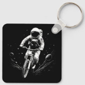 Porte-clés Aventure spatiale en vélo astronaute cosmique (Dos)