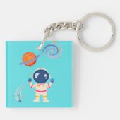 Porte-clés Aventures de dessins animés Spaceman. (Dos)