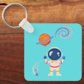 Porte-clés Aventures de dessins animés Spaceman. (Recto)