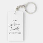 Porte-clés Aventures familiales | Minimaliste moderne origina (Dos)