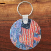 Porte-clés Avenue dans la pluie par Frederick Childe Hassam (Recto)