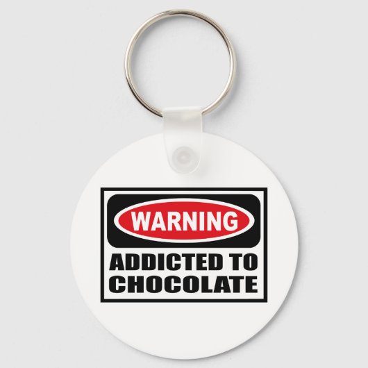 Porte-clés Avertissement AJOUTÉ AU Porte - clé CHOCOLATE (Recto)