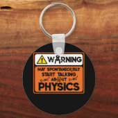 Porte-clés Avertissement Commencez Spontanément À Parler De P (Recto)