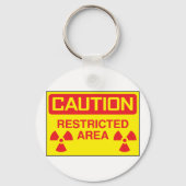 Porte-clés Avertissement de danger de rayonnement dans les zo (Recto)