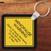 Porte-clés Avertissement de ménopause (Verso)