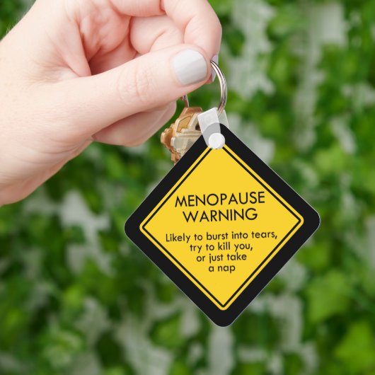 Porte-clés Avertissement de ménopause (main)