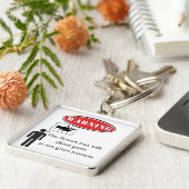 Porte-clés Avertissement drôle de chèvre (Côté)