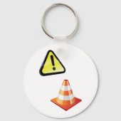 Porte-clés Avertissement du cône de signalisation (Recto)