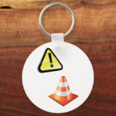Porte-clés Avertissement du cône de signalisation (Recto)