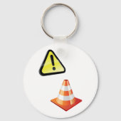 Porte-clés Avertissement du cône de signalisation (Verso)