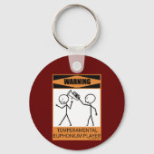 Porte-clés Avertissement Joueur euphonique Temperamental (Verso)