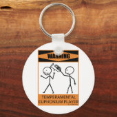 Porte-clés Avertissement Joueur euphonique Temperamental (Recto)