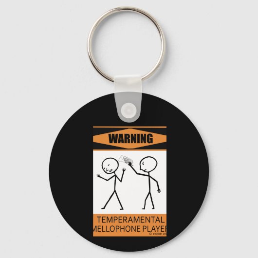 Porte-clés Avertissement Lecteur de microphone Temperamental (Recto)