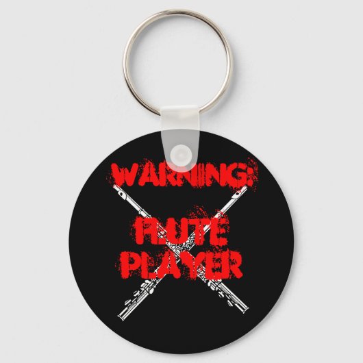 Porte-clés AVERTISSEMENT : Porte - clé du lecteur de flute (Recto)