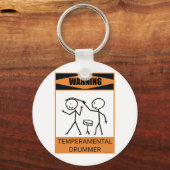 Porte-clés Avertissement Tambour Temperamental (Recto)