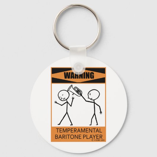 Porte-clés Avertissement Tempéramental Baritone Player (Recto)