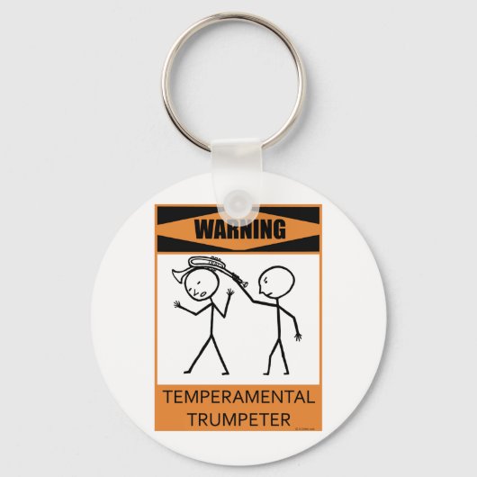 Porte-clés Avertissement Trumpeter Temperamental (Recto)