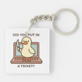 Porte-clés Avez-vous mis un ticket ? Canard (Dos)