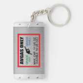Porte-clés AVGAS / 100LL carburant seulement acrylique (Dos)