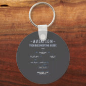 Porte-clés Aviation Troubleshooting Guide - Funny Air Mechani (Recto)