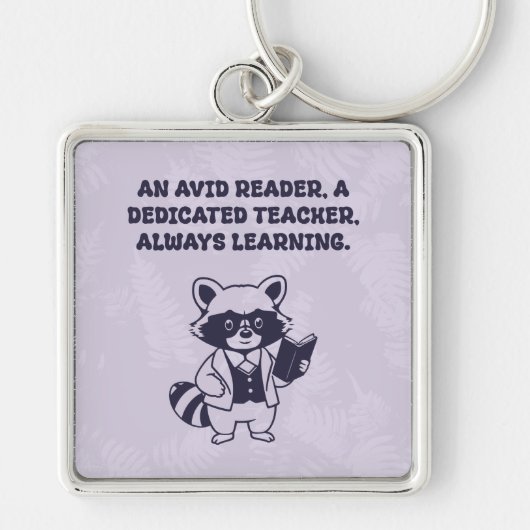 Porte-clés Avid Reader Dedicated Teacher Always Learning (Devant)