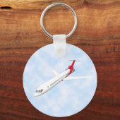 Porte-clés Avion à réaction commercial : Modèle 3D : (Recto)